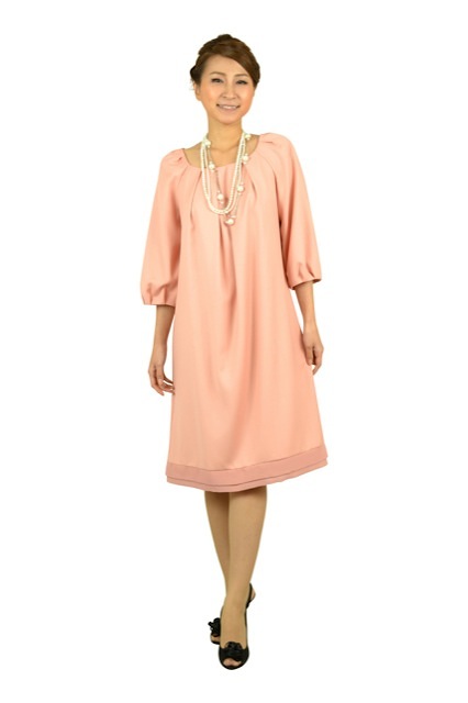 Ketty (ケティ） ピンク7分袖ドレ