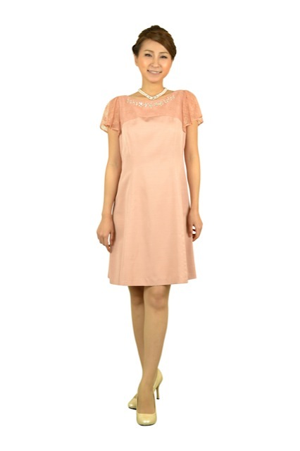 組曲 プリエ ピンクフレアミニ袖ド