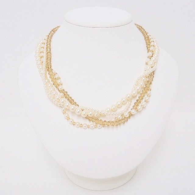 INED (イネド) 4連パールネックレ