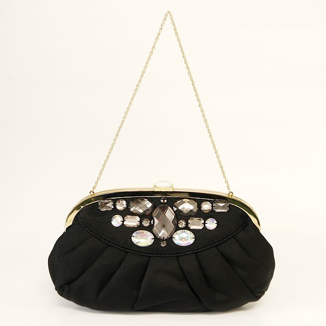 組曲 大粒ビジュークラッチバッグ 