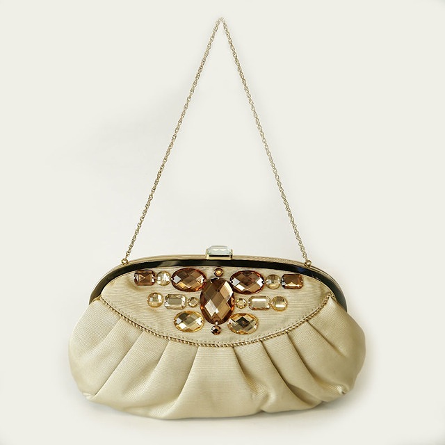 組曲 大粒ビジュークラッチバッグ 