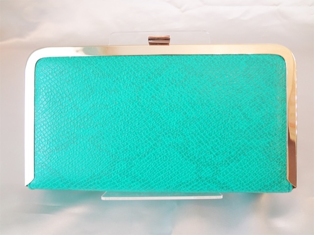 096・グリーンレザーふちゴールド