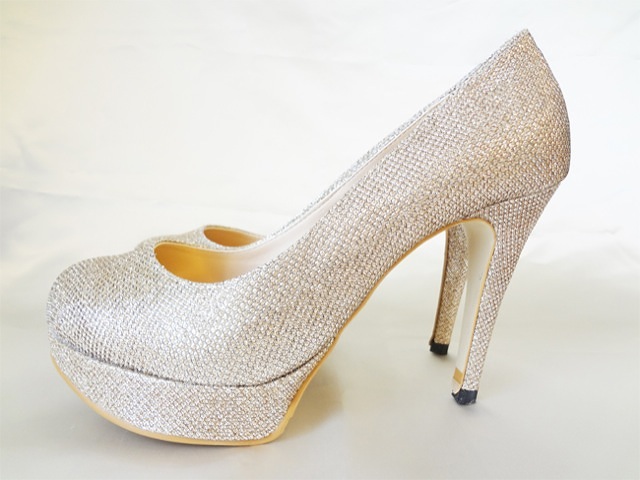 038・ゴールド全ラメパンプス (ゴ