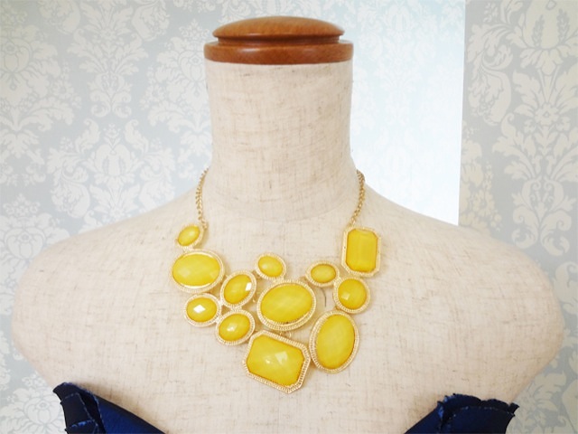 イエローストーン付ネックレス094 