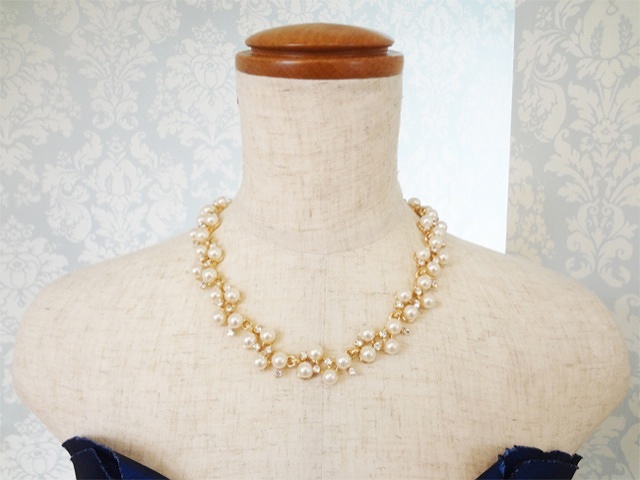 パールゴールドネックレス095 (ゴ