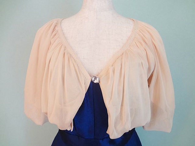 041・一粒ストーンボタンベージュ