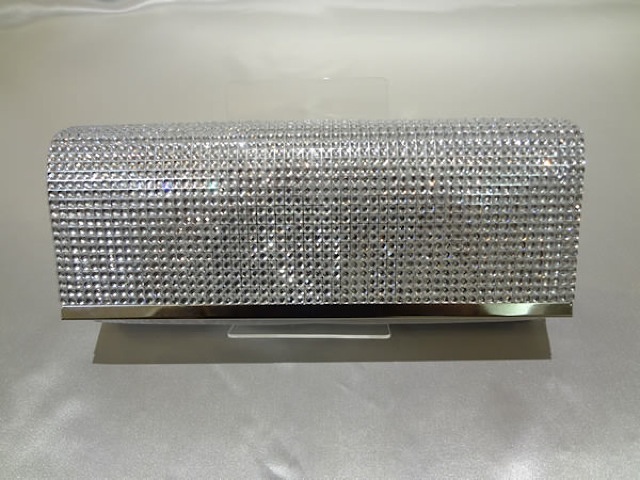 013・片面シルバーダイヤクラッチ 