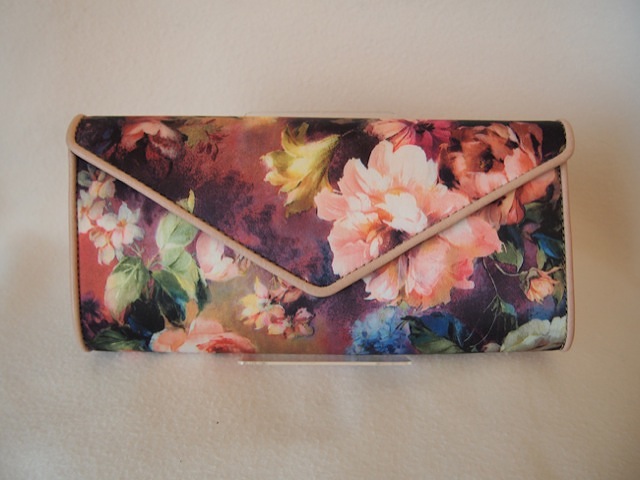 128・フラワープリントクラッチバ