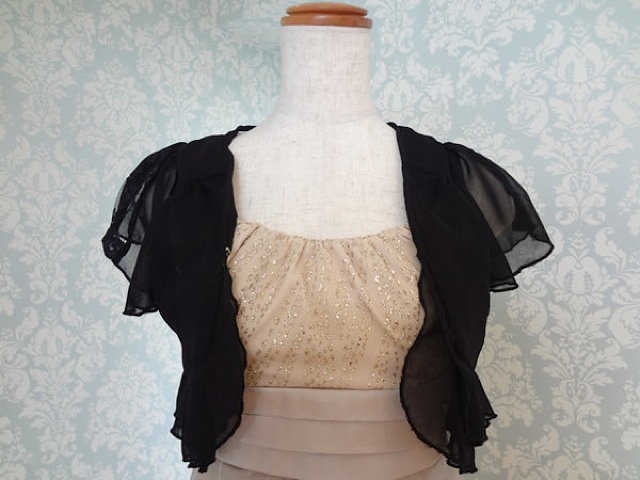 014・バックV字レース＆リボン黒ボ