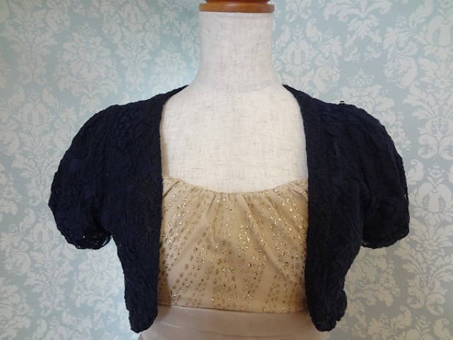 016・ネイビーレースジャケット風