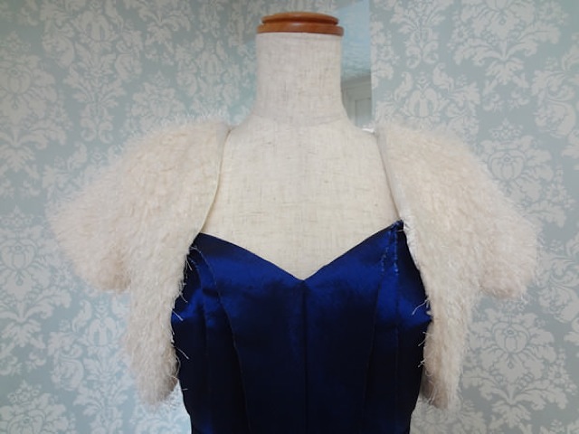 F002・ホワイトモコモコボレロ (ベ