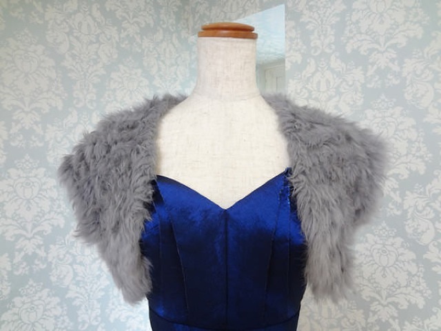 F008・グレーリアルラビットファー