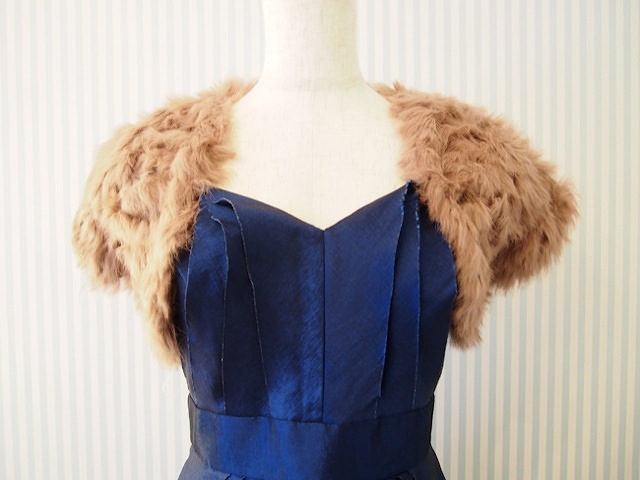 f036・ファーボレロ (ベージュ)