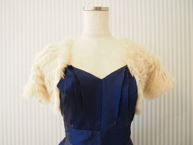 f037・ファーボレロ (ベージュ オ