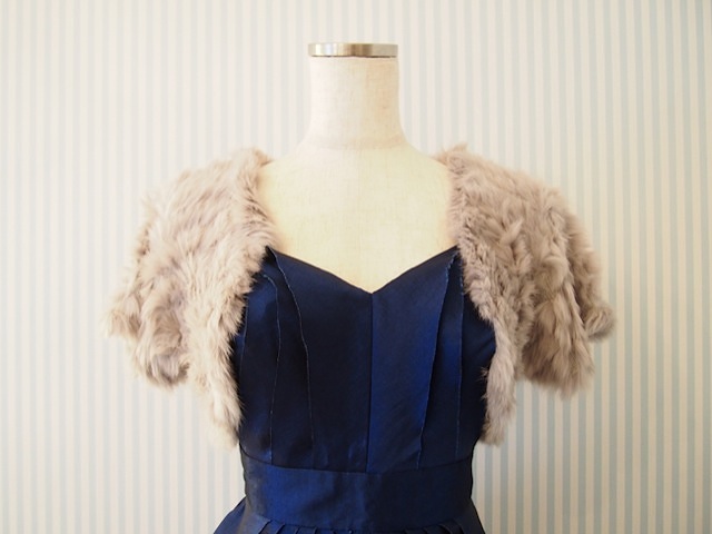 f038・ファーボレロ (ベージュ グ