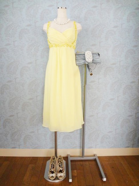 フェミニンドレス ドレス001 (イエ