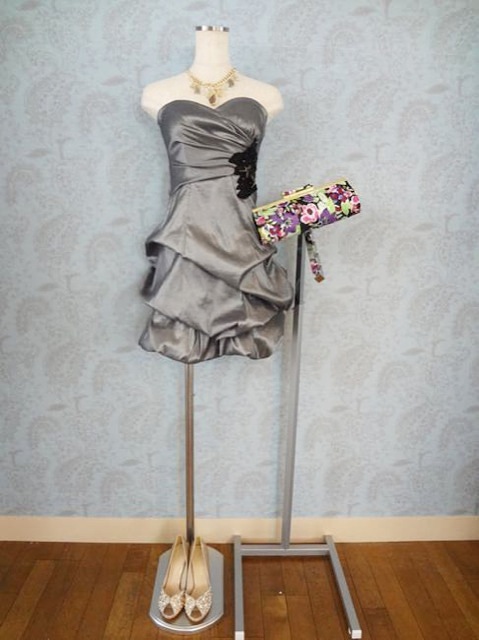 ブラックビーズ刺繍ドレス ドレス0