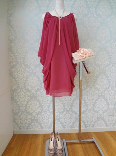 ドレープシンプルドレス ドレス161