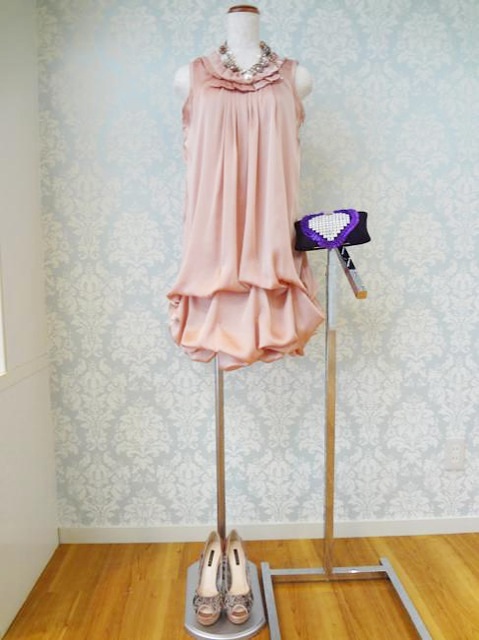 タンク型ワンピ ドレス162 (ピンク