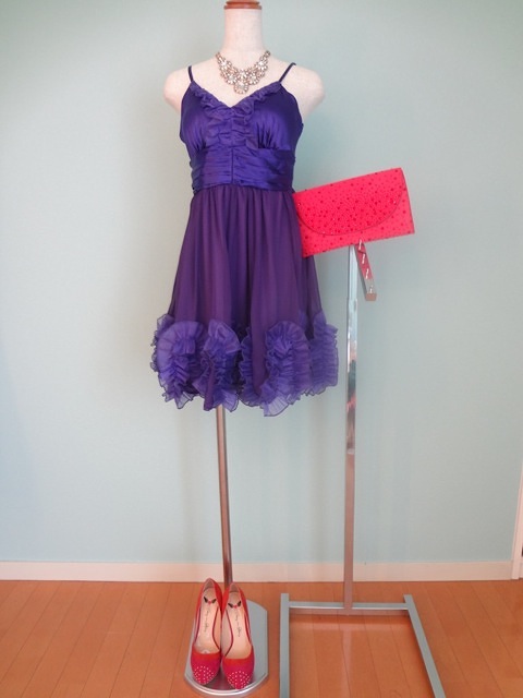 フラワーモチーフドレス ドレス179