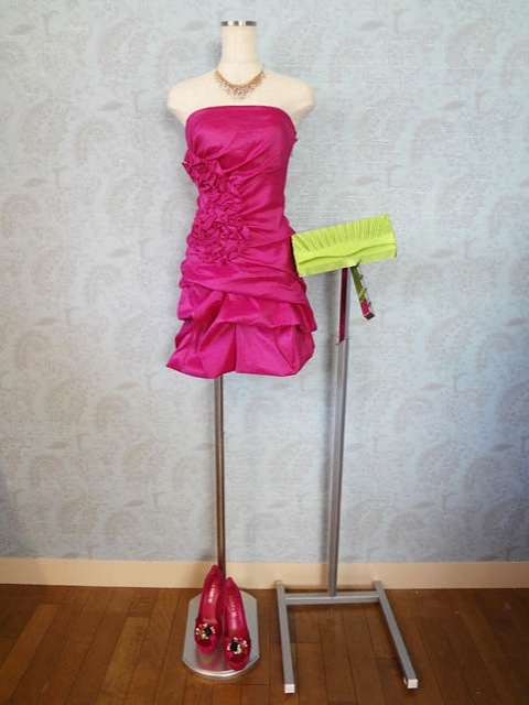 ベアトップドレス ドレス215 (ピン