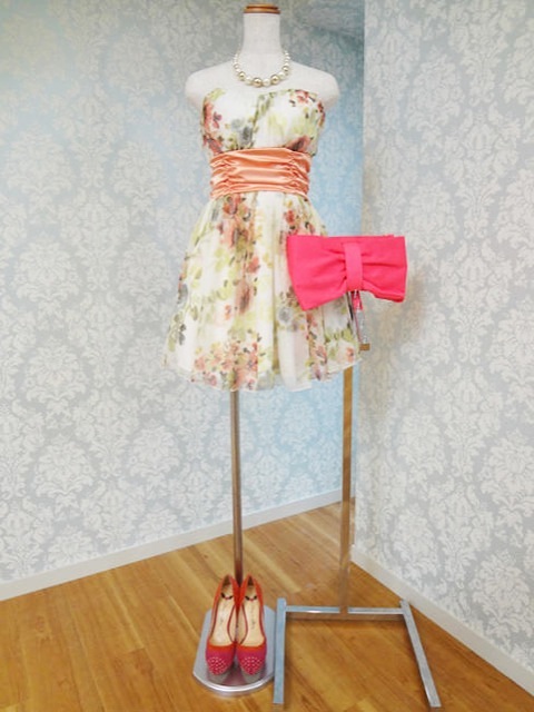 花柄プリントドレス ドレス252 (ベ