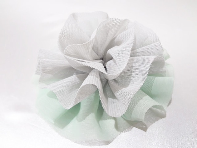 024・グレー×ミントグリーンお花コ