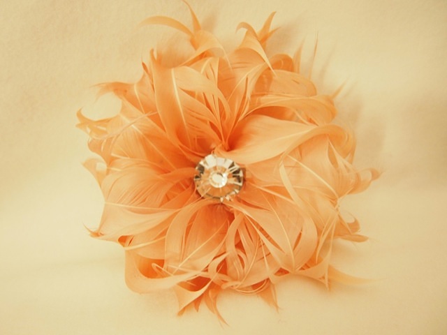 043・ヘッドドレス (レッド オレン