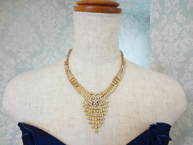 ゴージャスゴールドネックレス017 