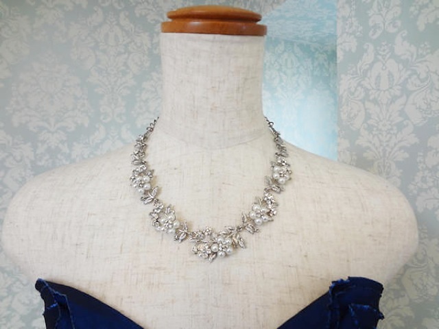 ゴージャスフラワーパールシルバー