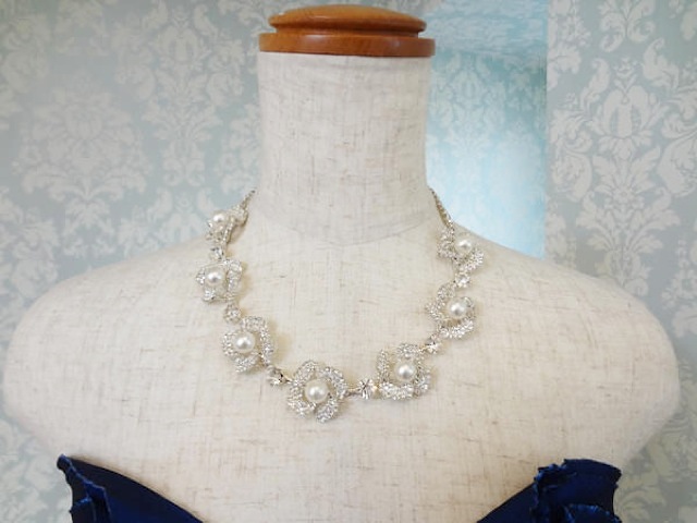 ゴージャスフラワーパールシルバー