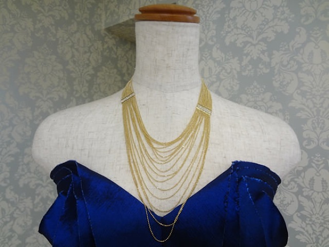 ゴールド多連ネックレス053 (ゴー