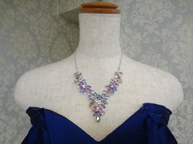 パープル＆ブルーフラワーモチーフ