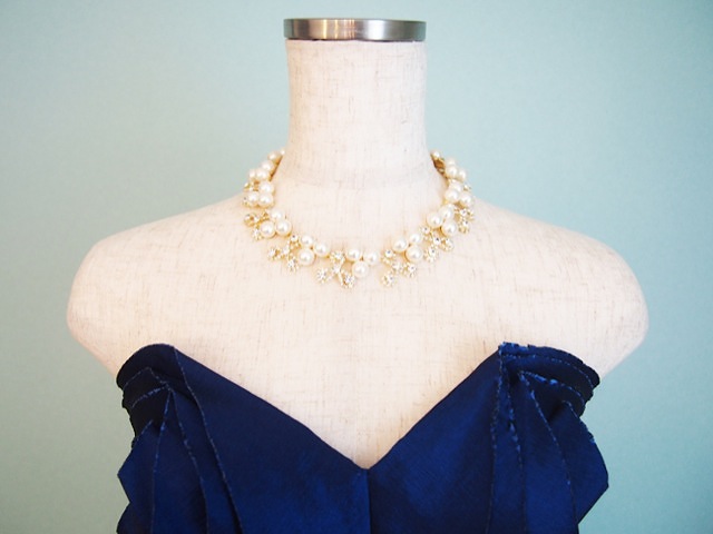 パールクローバーモチーフネックレ