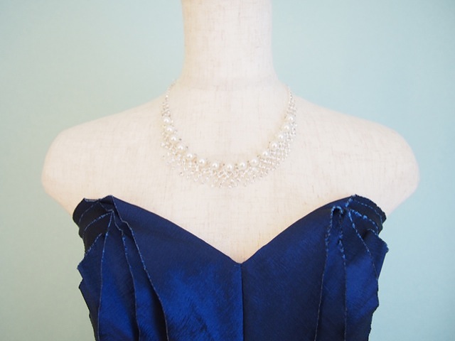 パールモチーフネックレス104 (シ