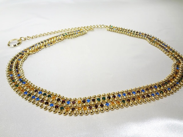 029・カラフルストーン＆ゴールド