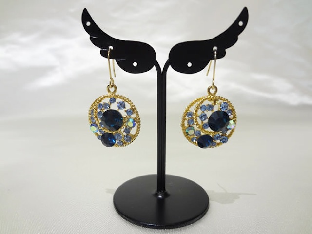 ピアス066ゴールド＆小粒ブルース
