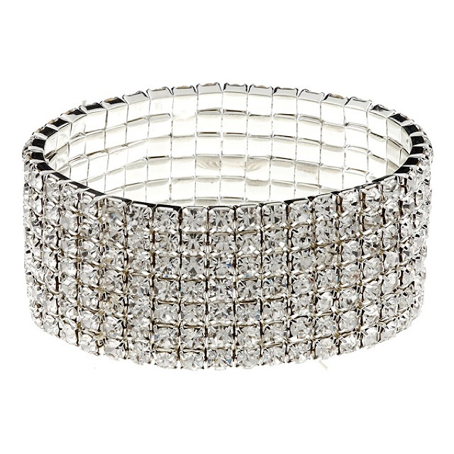 7連ラインストーン ブレスレット (