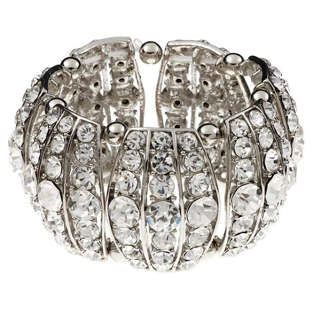 サークル ラインストーン ブレスレ