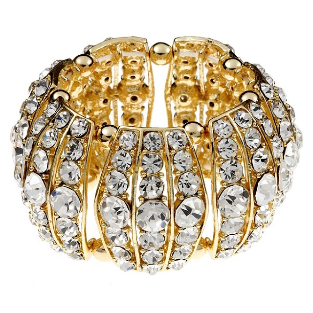 サークル ラインストーン ブレスレ