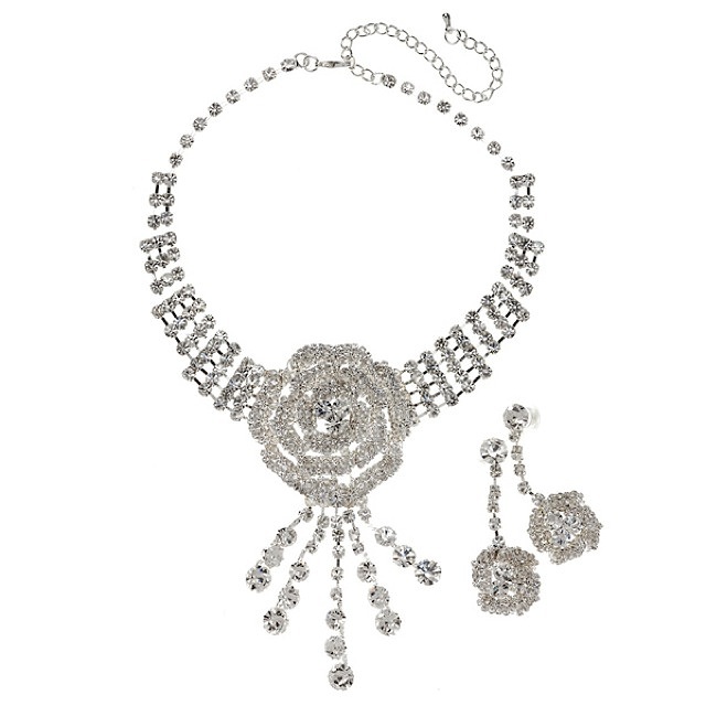 ラインストーン×ネックレス＆ピア