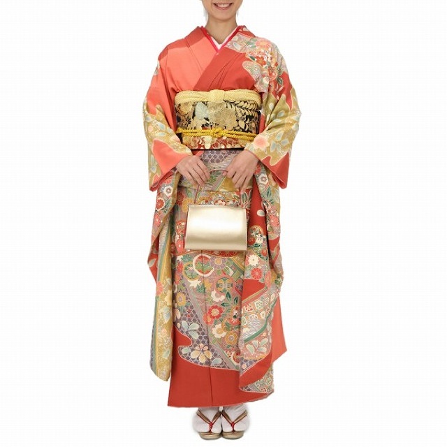 花柄振袖  (レッド) M 