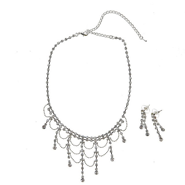 ネックレス＆ピアスセット (シルバ