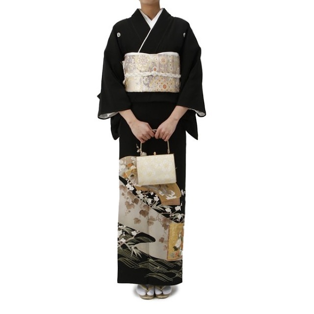 反物柄留袖セット (ブラック) M 