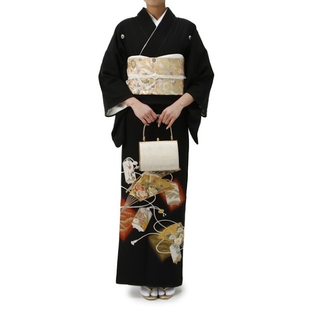 扇柄留袖セット (ブラック) M 