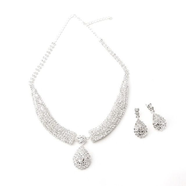 しずく型 ネックレス＆イヤリング 