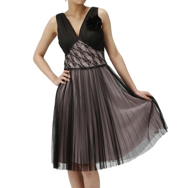 ASHILL (アシール) 重ねレース Vネ