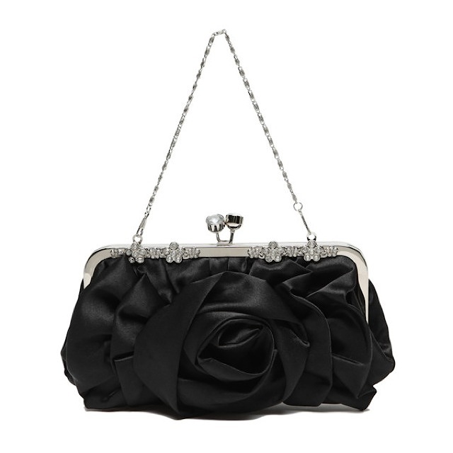 ラインストーンフラワー付きローズ