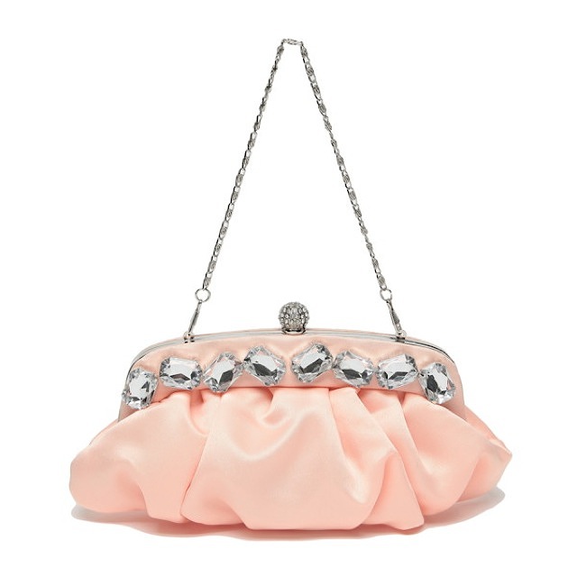 クリアービジュー付きサテン クラ